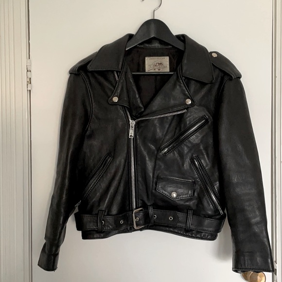 Vintage Black Motorcycle Jacket - Size Small - Picture 1 of 9